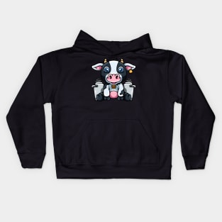 Cartoon Dairy Cow Kids Hoodie